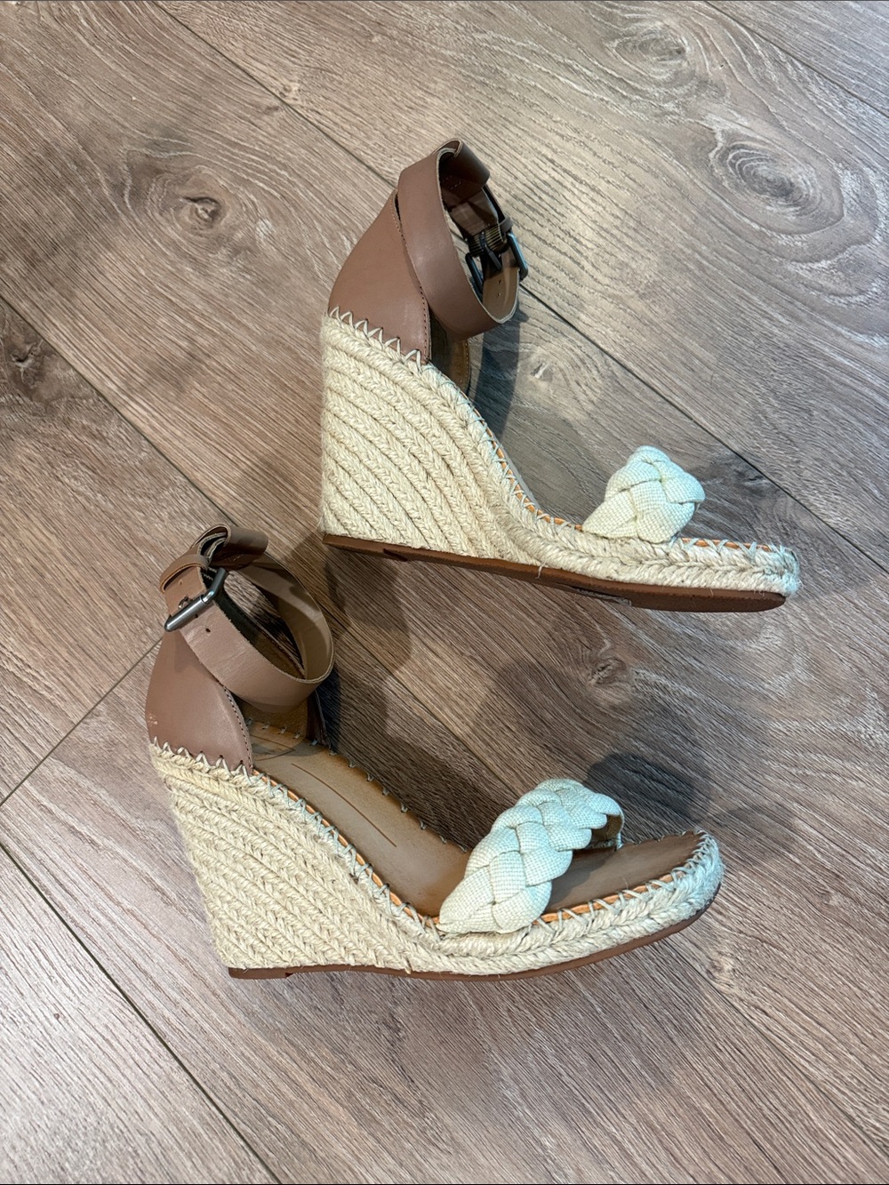 DOLCE VITA NILTON BRAIDED PLATFORM WEDGE ESPADRILLE SANDAL SIZE 9 LIKE NEW - Picture 3 of 8